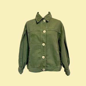 Zara balloon sleeves denim jacket